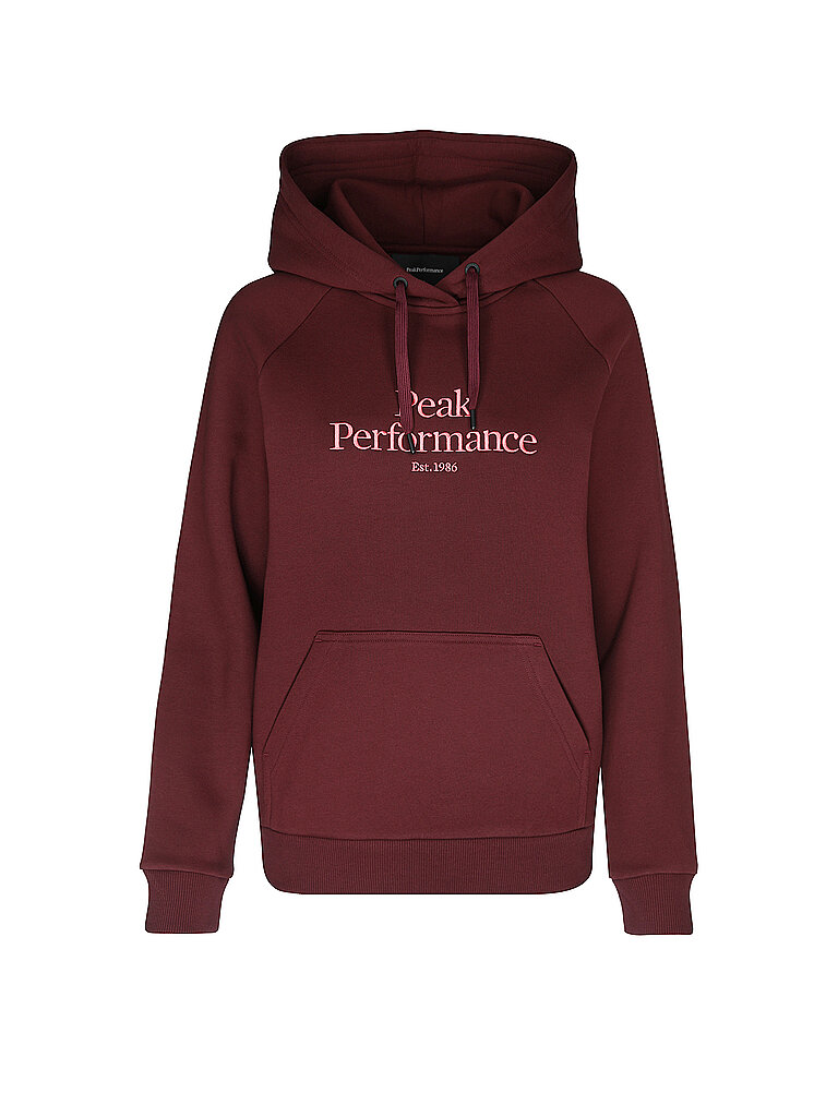 PEAK PERFORMANCE Damen Hoodie Original dunkelrot | S